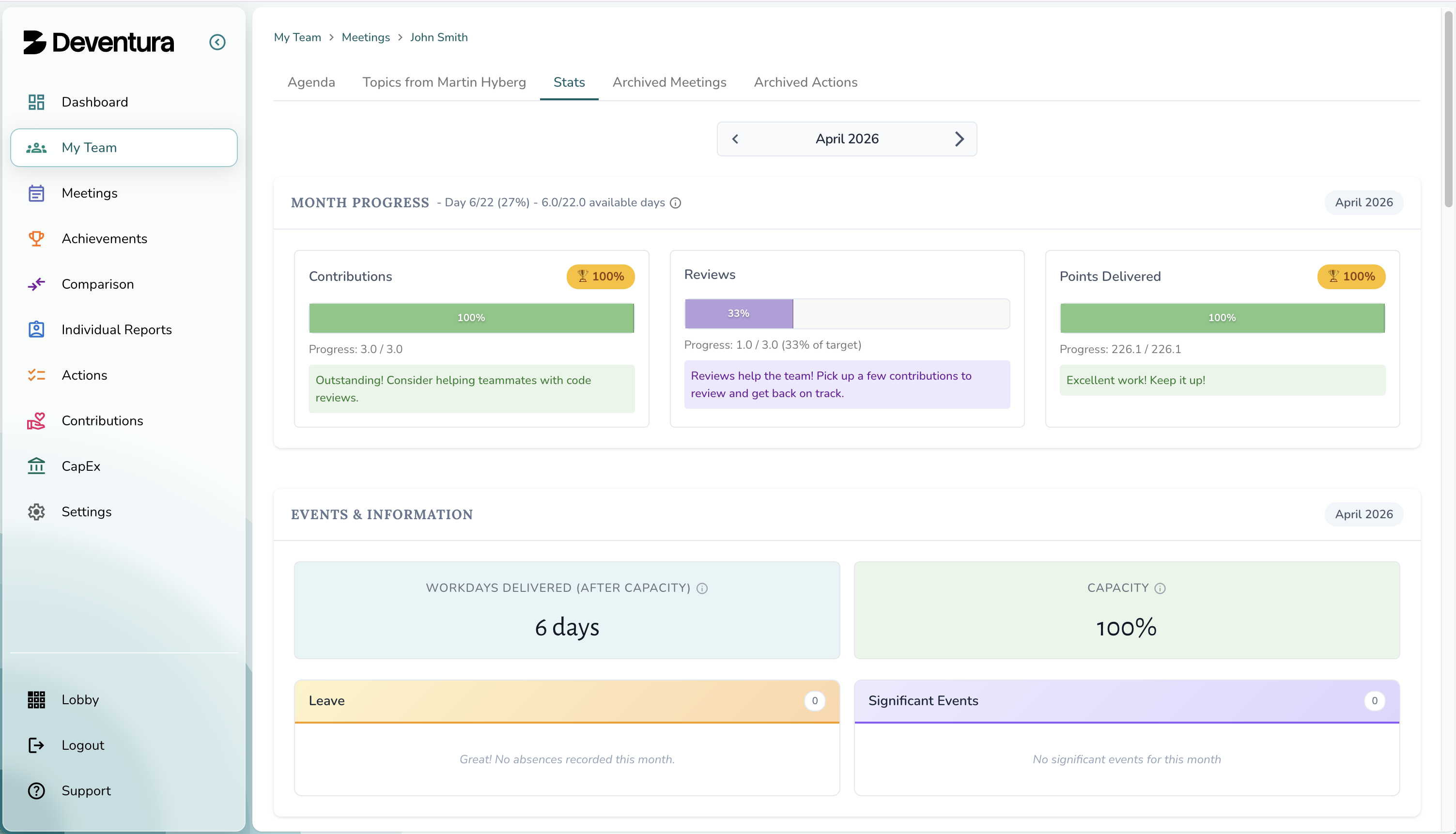 AI Coaching Assistant interface